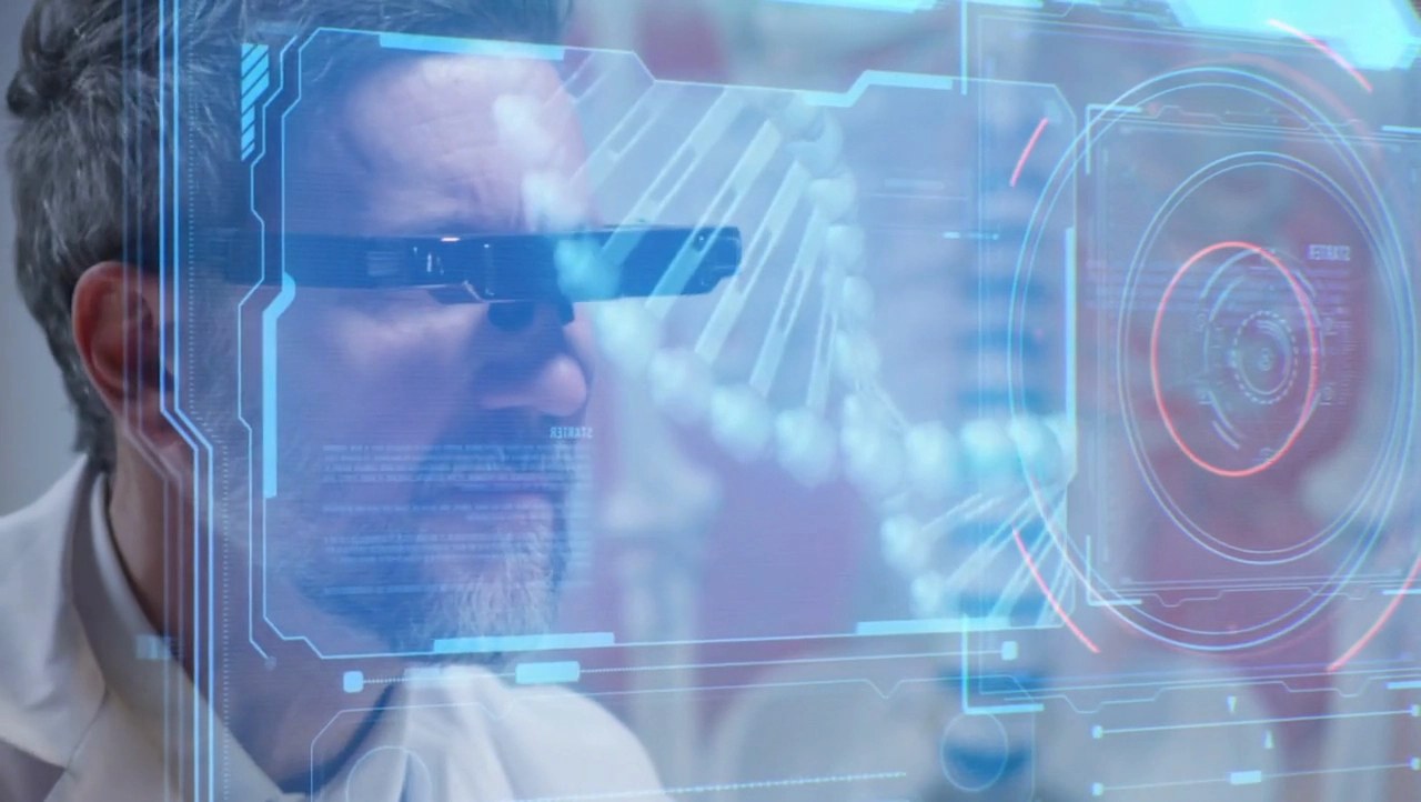 Doctor reviewing a digital medical interface